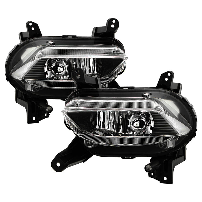SPYDER 19-20 Hyundai Santa Fe OEM Style Fog Lights w/Switch - Clear (FL-HYSF19-C) 9052286