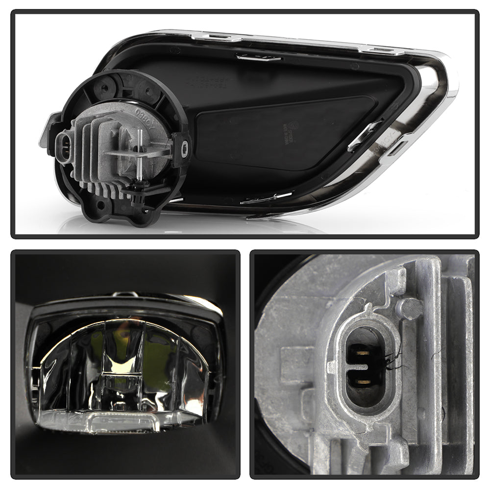 SPYDER 19-23 Jeep Cherokee OEM LED Fog Lights w/Switch - Clear (FL-JC19-LED-C) 9054204