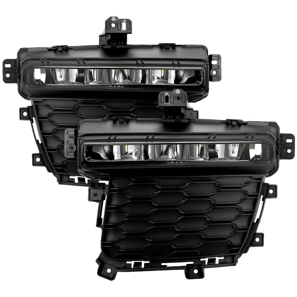 SPYDER 22-24 Jeep Grand Cherokee (3-Row) OEM LED Fog Lights w/Switch - Clear (FL-JGC22-3R-LED-C) 9054365