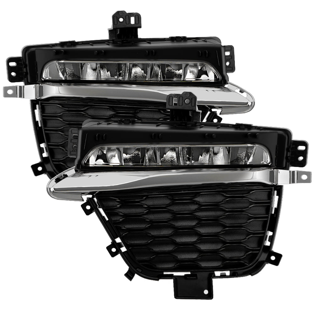 SPYDER 22-24 Jeep Grand Cherokee (2-Row) OEM LED Fog Lights w/Switch - Clear (FL-JGC22-LED-C) 9054211