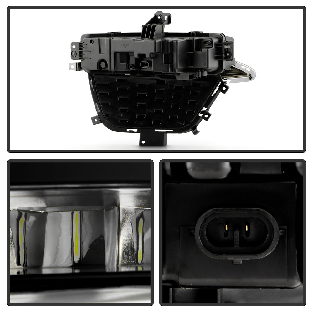SPYDER 22-24 Jeep Grand Cherokee (2-Row) OEM LED Fog Lights w/Switch - Clear (FL-JGC22-LED-C) 9054211