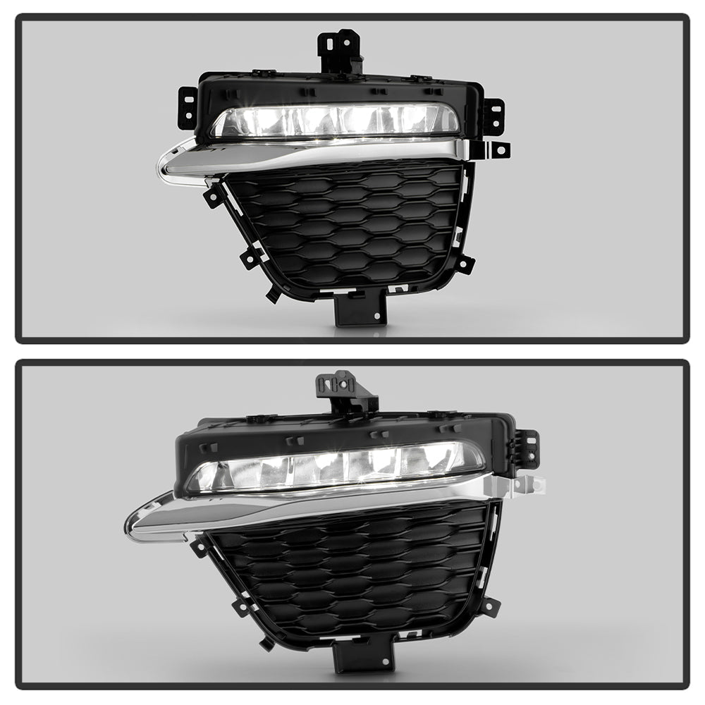 SPYDER 22-24 Jeep Grand Cherokee (2-Row) OEM LED Fog Lights w/Switch - Clear (FL-JGC22-LED-C) 9054211