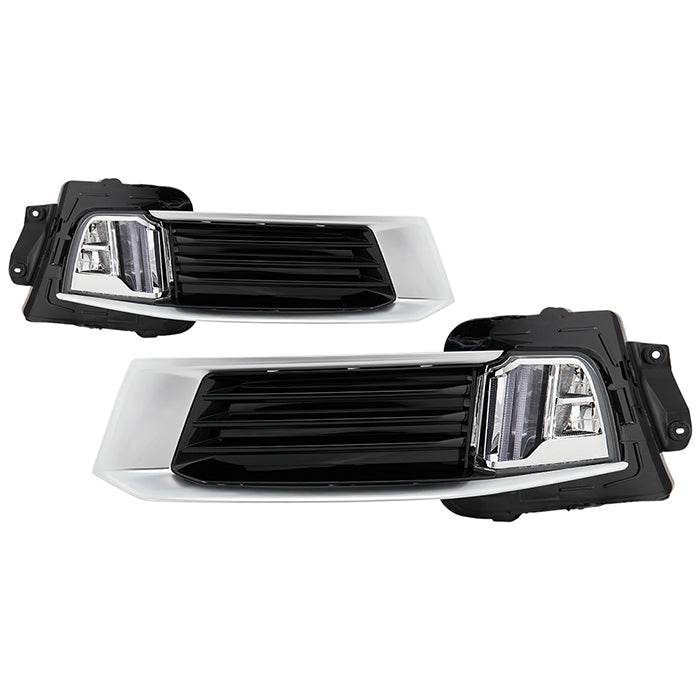 xTune 18-19 Cadillac XTS LED DRL Switch Back w/ Signal Fog Lights w/Cover Chrome FL-JH-CXTS13-LED-C 9946400
