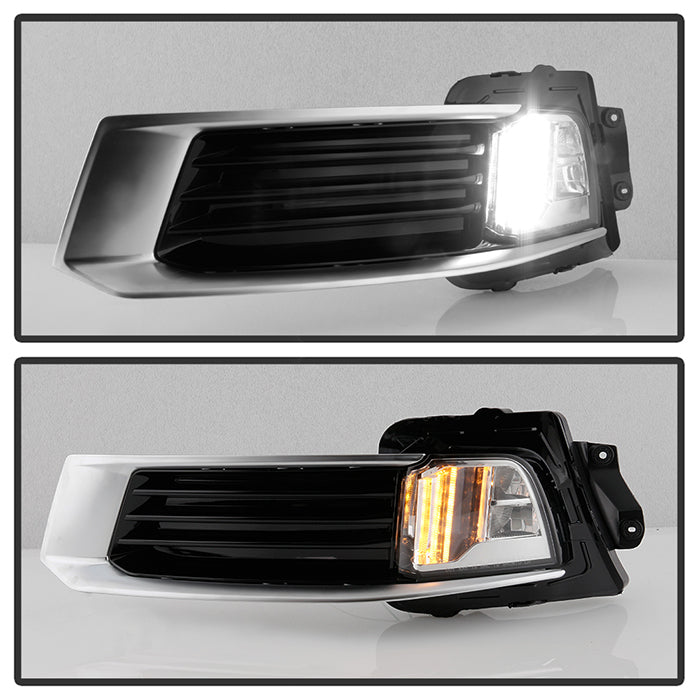 xTune 18-19 Cadillac XTS LED DRL Switch Back w/ Signal Fog Lights w/Cover Chrome FL-JH-CXTS13-LED-C 9946400