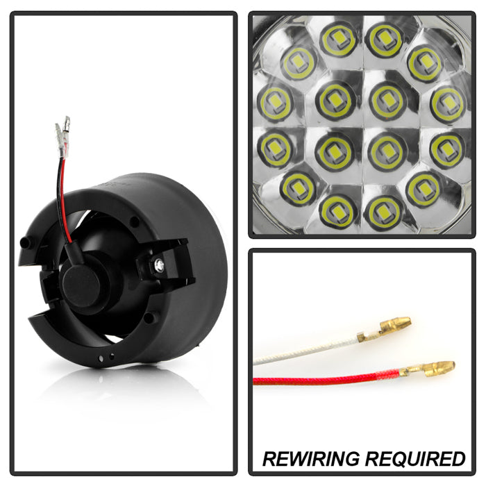 Spyder Jeep Grand Cherokee 05-09/Commander 06-08 LED Fog Lights w/Switch Clear FL-LED-JGC05-C 5015686