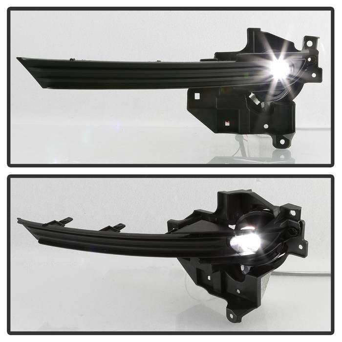 Spyder 17-18 Mazda CX-5 OEM Style Full LED Fog Light w/Switch - Clear (FL-MCX52017-LED-C) 9043352