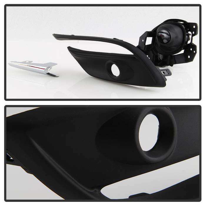 Spyder 17-18 Mazda 3 OEM Style Full LED Fog Light w/Switch - Clear (FL-MM32017-LED-C) 9043192
