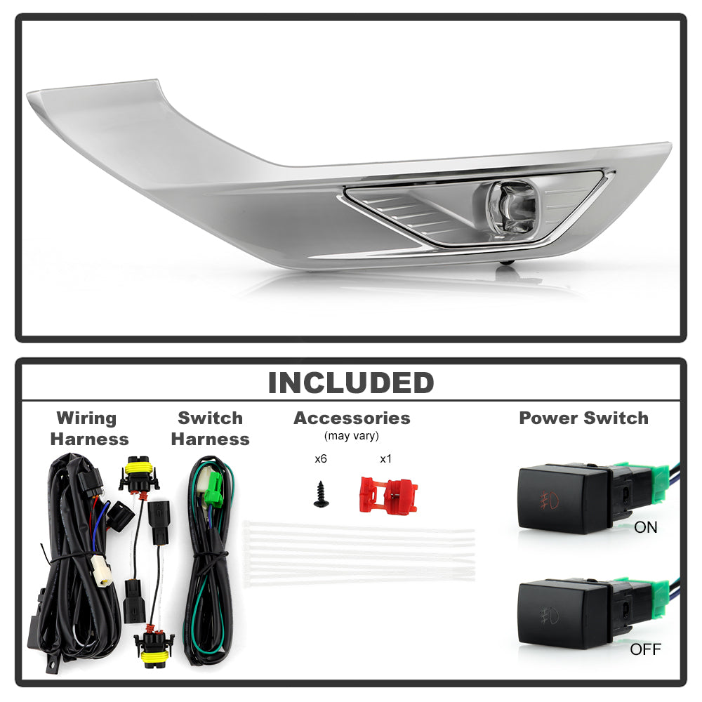 SPYDER 22-24 Mitsubishi Outlander OEM LED Fog Light w/ Switch - Clear (FL-MOUT22-LED-C) 9054242