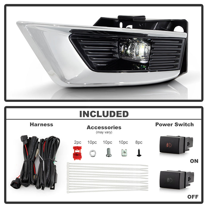 SPYDER 21-23 Nissan Armada Full LED OEM Fog Lights w/Switch (FL-NARM2021-LED-C) 9051241
