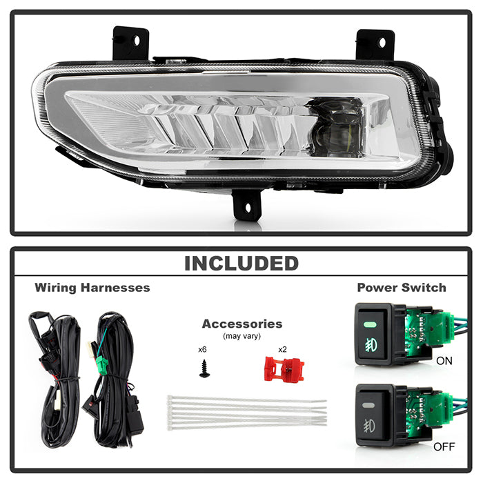SPYDER 22-24 Nissan Frontier Full LED OEM Fog Lights w/Switch (FL-NF22-LED-C) 9052231