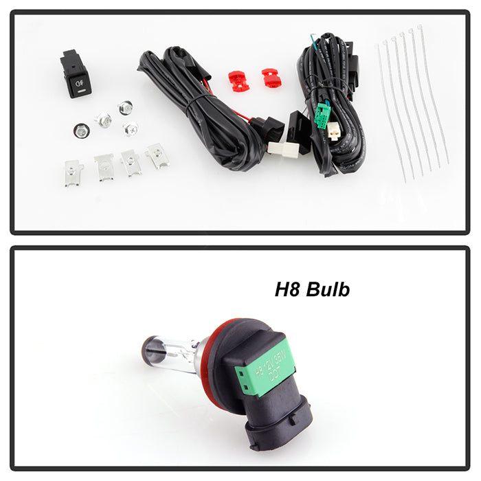 Spyder Nissan Kicks 2018-2020 OEM Style Fog Lights W/OEM Fit Switch - Bulb-H8(Included) - Clear 5087072