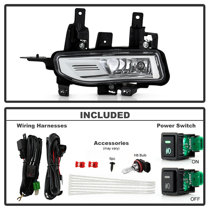 SPYDER 20-22 Nissan Rogue Sport OEM Fog Lights w/Switch - Clear (FL-NR20-SP-C) 9051289
