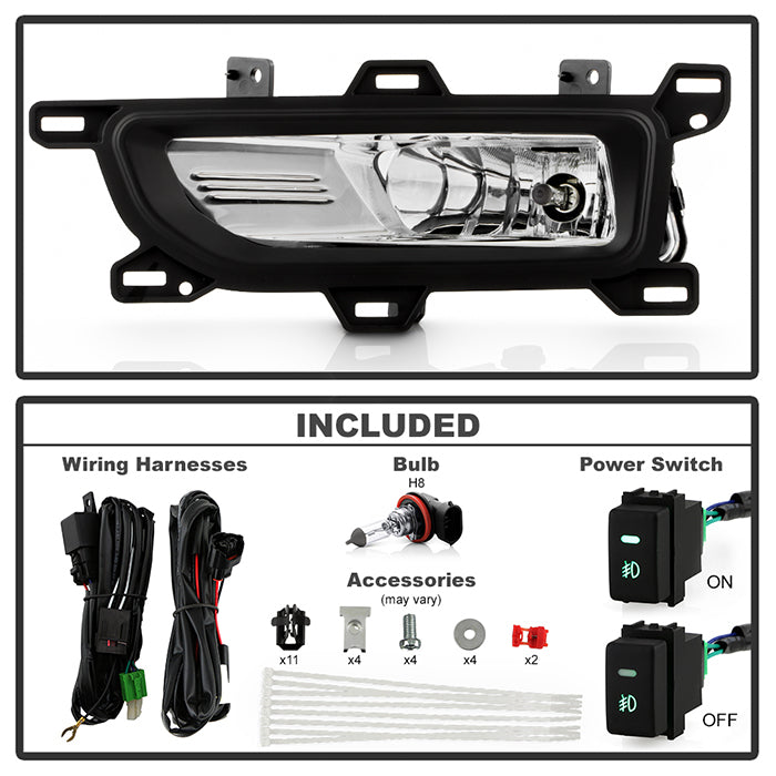 SPYDER 20-22 Nissan Titan OEM Fog Light w/ Switch - Clear (FL-NT20-C) 9051326