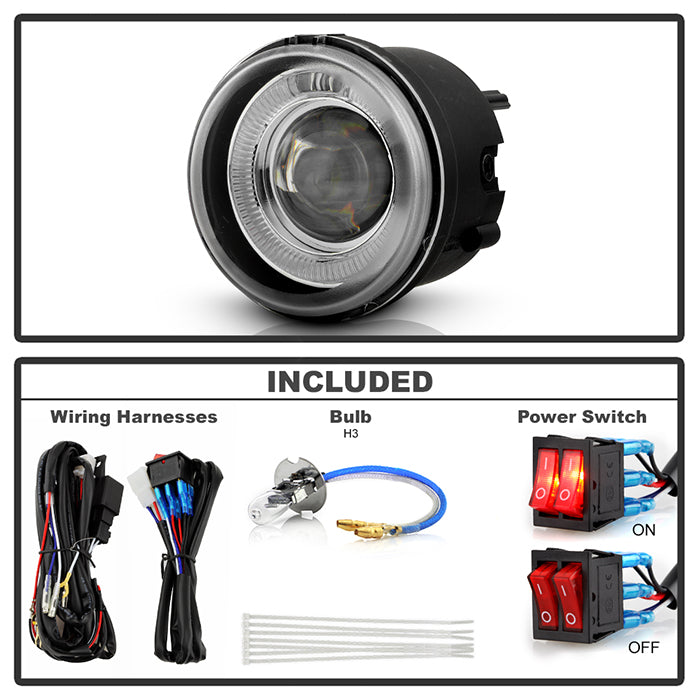 Spyder Dodge Charger 06-10/Caravan 05-07Halo Projector Fog Lights w/swch Clear FL-P-DCH05-HL 5015846