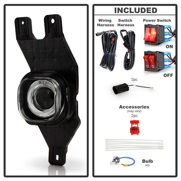 Spyder Ford F250/F350 99-04/Excursion 00-05 Halo Projector Fog Lights w/swch Smke FL-P-FF25001-HL-SM 5021366