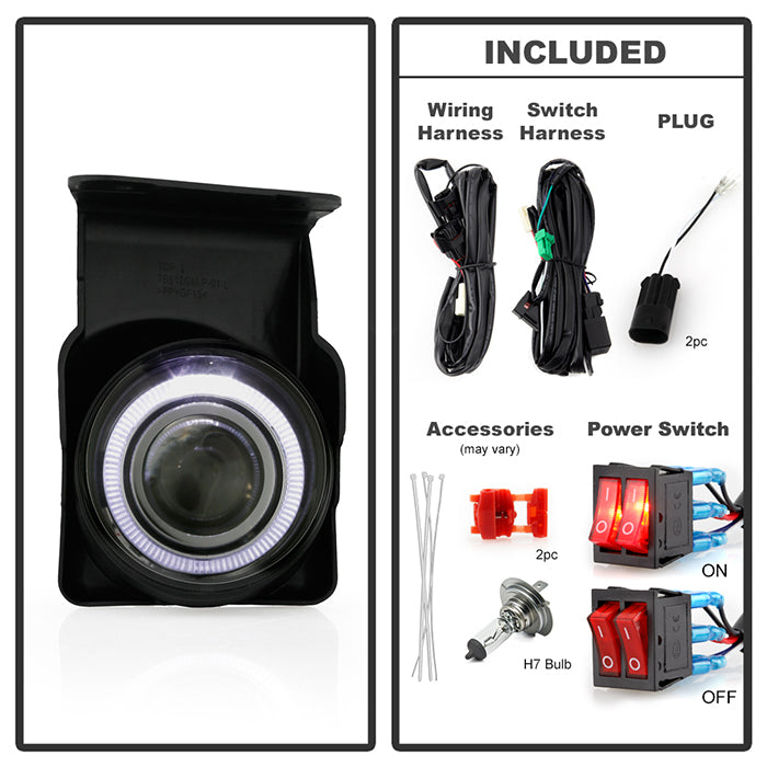 Spyder GMC Sierra 1500 03-06/1500HD 03-06 Halo Projector Fog Lights w/swch Smke FL-P-GS03-HL-SM 5021441