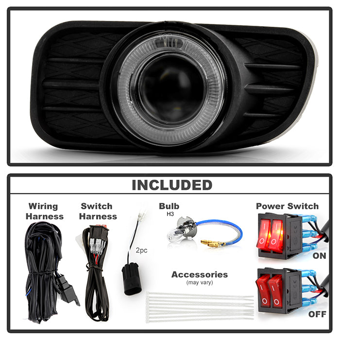 Spyder Jeep Grand Cherokee 99-04 Halo Projector Fog Lights w/Switch Smoke FL-P-JGC99-HL-SM 5021502