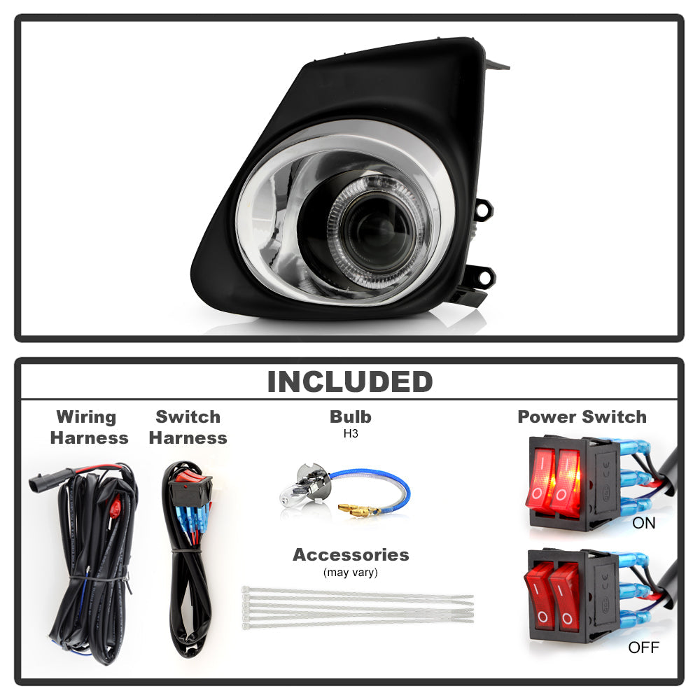 Spyder Toyota Corolla 11-13 Halo Projector Fog Lights w/Switch Clear FL-P-TCO2011-HL 5038555
