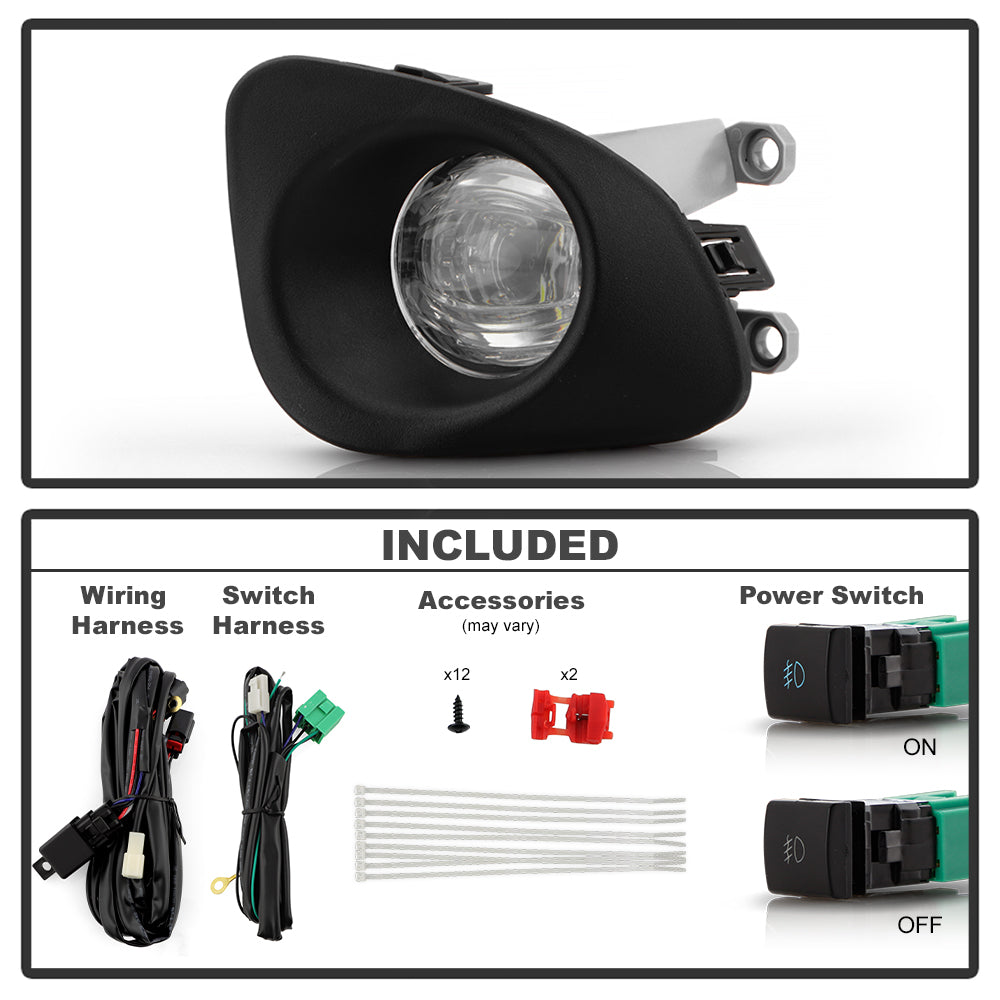 SPYDER 22-24 Toyota Corolla Cross Hyb OEM Full LED Fog Light w/ Switch - Clear (FL-TCOC22-H-LED-C) 9054273