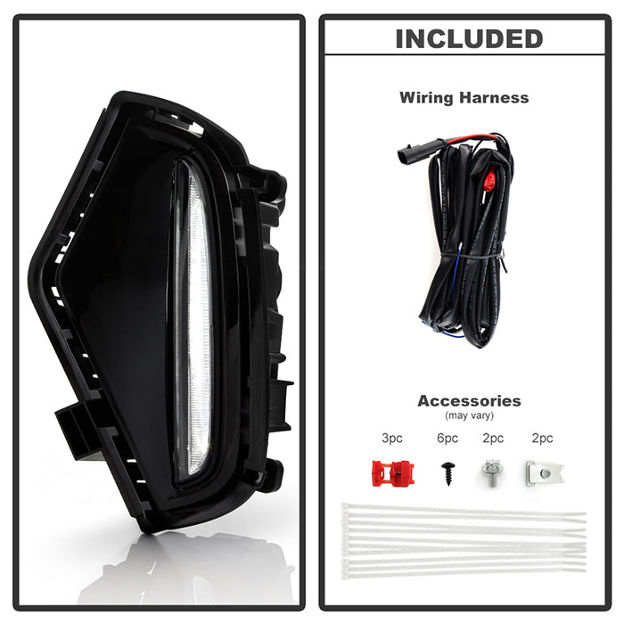SPYDER 19-21 Toyota RAV4 OEM Full LED Fog Light w/ Switch - Clear (FL-TRAV419-LED-C) 9051357