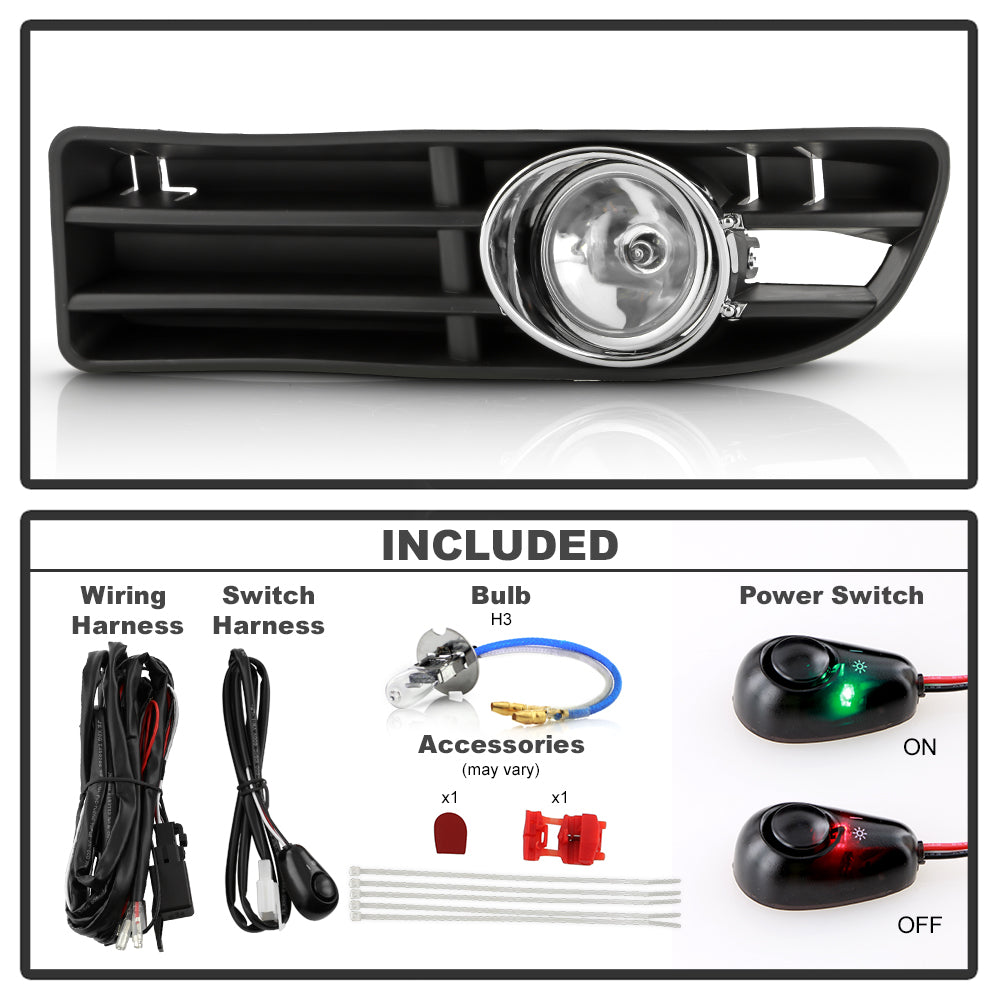 Spyder Volkswagen Jetta 99-05 OEM Fog Lights w/Switch Clear FL-VJ99-C 5021724