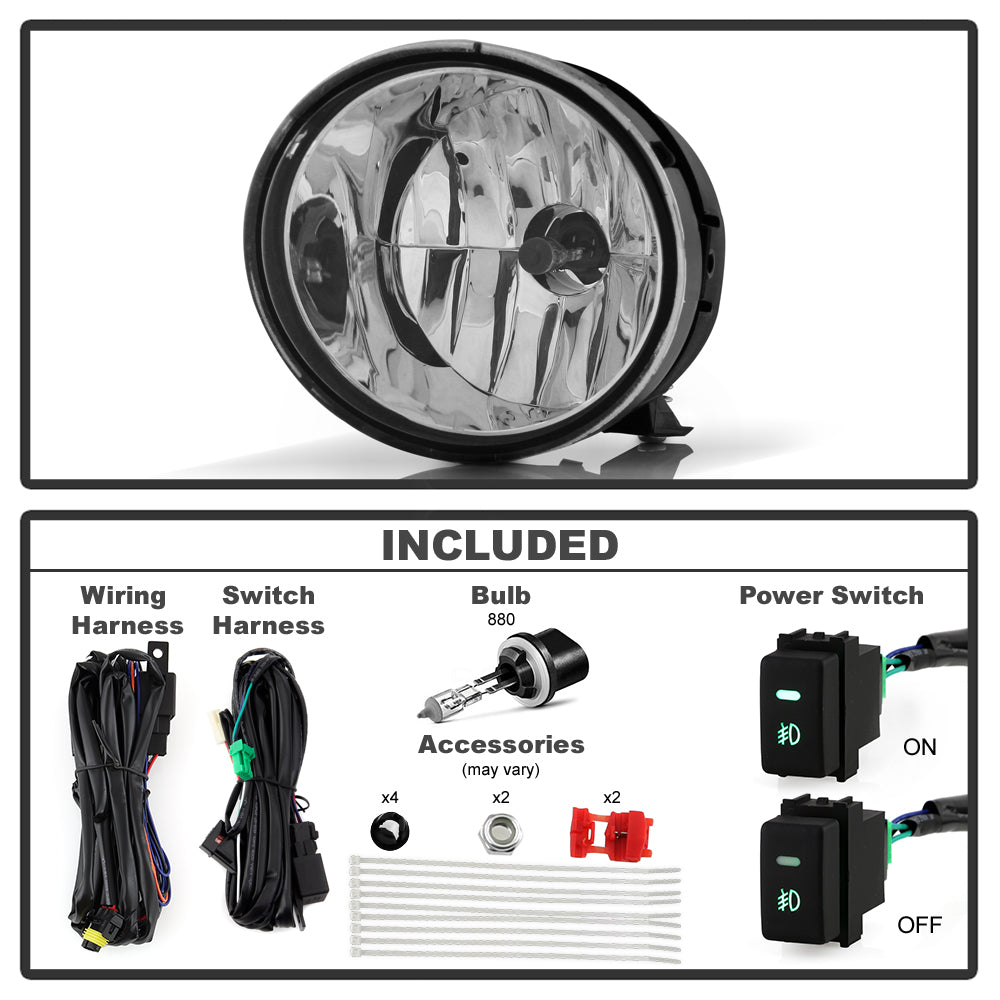 Spyder Nissan Titan 04-13/Nissan Armada 04-12 OE Style Fog Lights w/Switch Clear FL-WJ-NT04-C 5015525