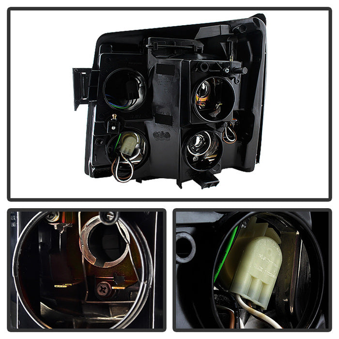 SPYDER Xtune Cadillac Escalade Hid Model Only 2003-2006 OEM Style Headlights Chrome HD-JH-CAES03-HID-C 9029608