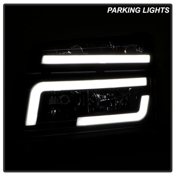 SPYDER xTune 04-12 Chevy Colorado Light Bar Headlights w/Bumper Lights - Black (HD-JH-CCOL04-LB-BK) 9050626
