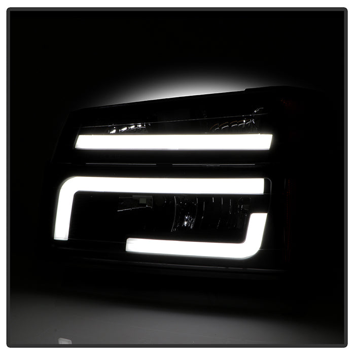 SPYDER xTune 04-12 Chevy Colorado Light Bar Headlights w/Bumper Lights - Black (HD-JH-CCOL04-LB-BK) 9050626