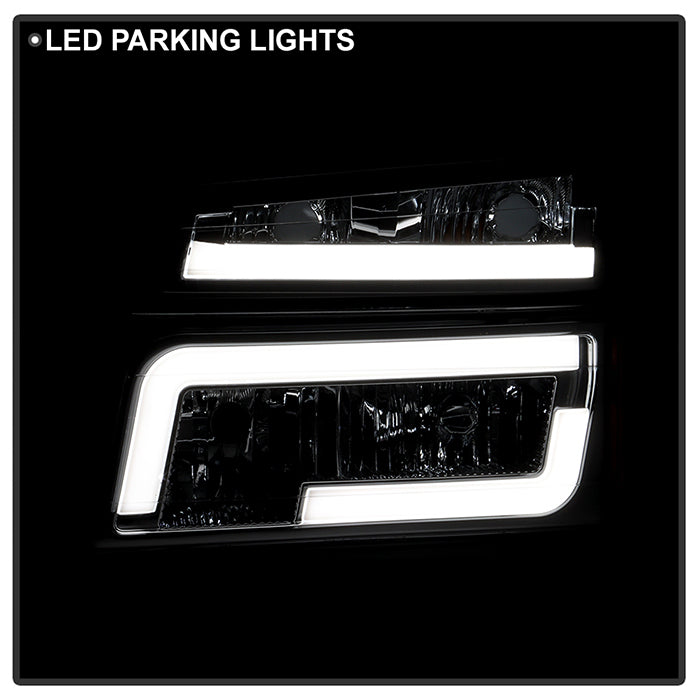 SPYDER xTune 04-12 Chevy Colorado Light Bar Headlights w/Bumper Lights - Chrome (HD-JH-CCOL04-LB-C) 9050619