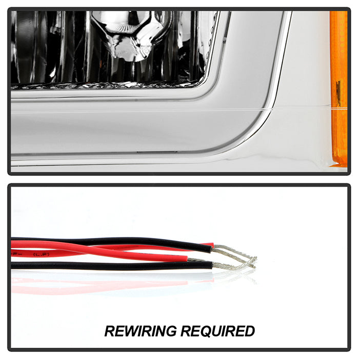 SPYDER xTune 04-12 Chevy Colorado Light Bar Headlights w/Bumper Lights - Chrome (HD-JH-CCOL04-LB-C) 9050619