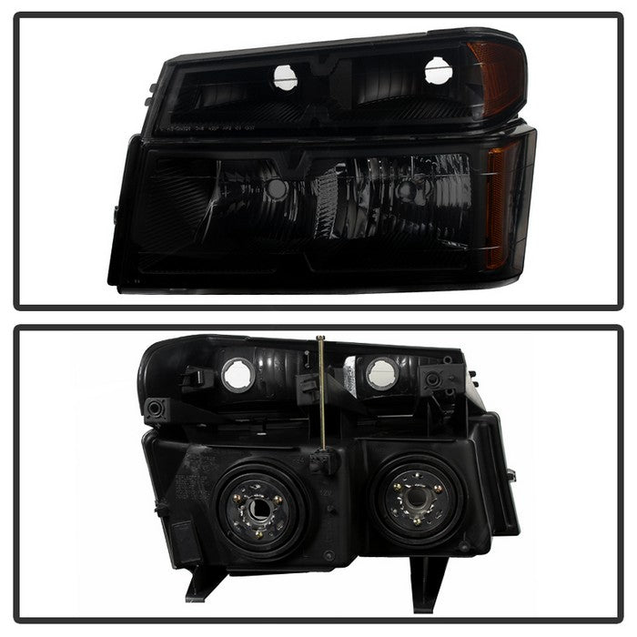 SPYDER Xtune Chevy Colorado 04-12 OEM Headlights w/ Bumper Lights Black Smoked HD-JH-CCOL04-SET-BSM 9032134