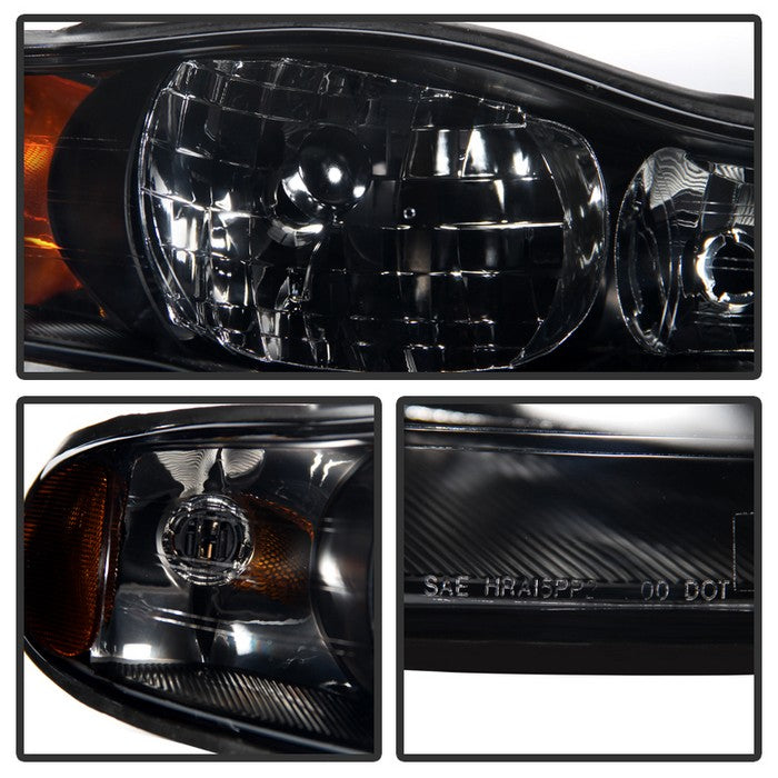 SPYDER Xtune Chevy Monte Carlo 00-05 OEM Style Headlights Black Smoked HD-JH-CMC00-AM-BSM 9028939
