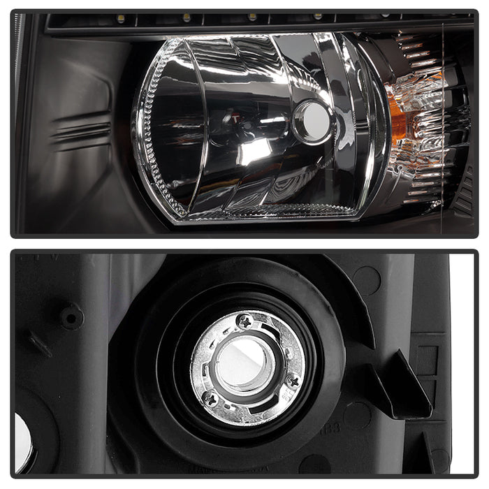 SPYDER Xtune Chevy Silverado 07-13 Crystal Headlights w/ LED Black HD-JH-CS07-LED-BK 9032967