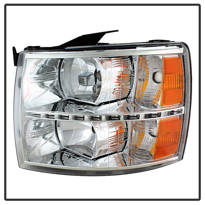 SPYDER Xtune Chevy Silverado 07-13 Crystal Headlights w/ Drl LED Design Black HD-JH-CS07-LED-C 9032981
