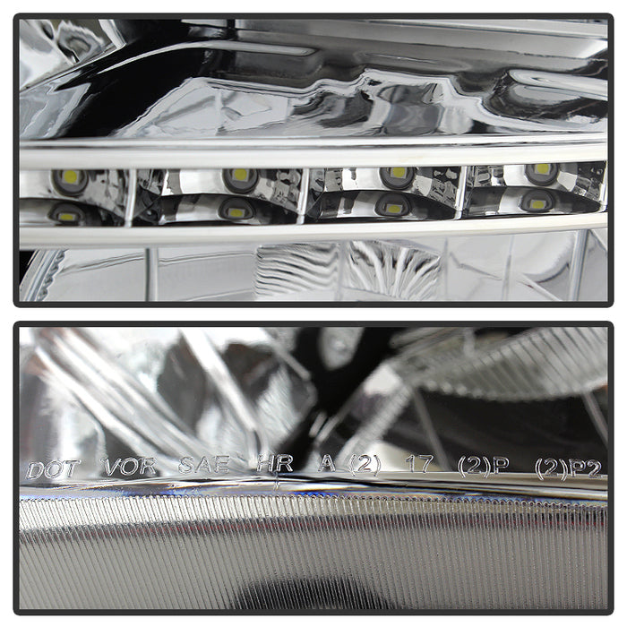 SPYDER Xtune Chevy Silverado 07-13 Crystal Headlights w/ Drl LED Design Black HD-JH-CS07-LED-C 9032981