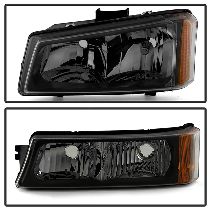 SPYDER Xtune Chevy Silverado 2500HD 03-06 Crystal Headlights w/ Bumper Lights HD-JH-CSIL03-AM-BSM-SET 9030253