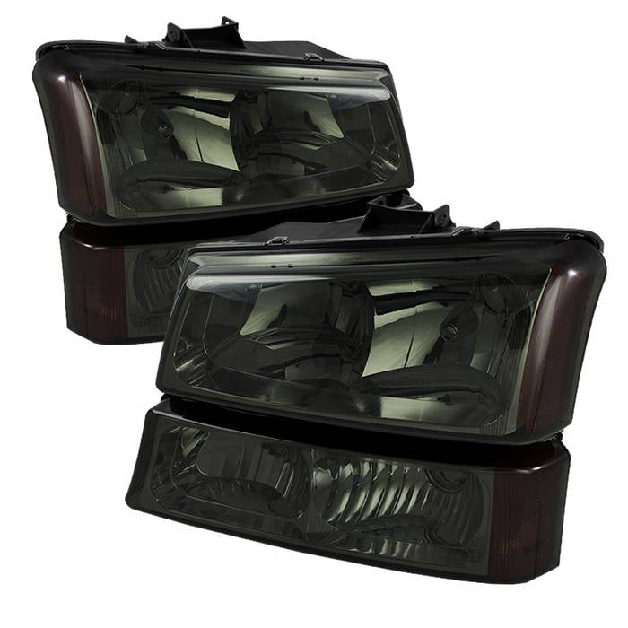 SPYDER Xtune Chevy Silverado 2500HD 03-06 Crystal Headlights w/ Amber Lights Smoke HD-JH-CSIL03-AM-SM-SET 5064523