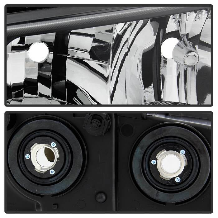 SPYDER xTune 03-06 Chevy Silverado 1500/2500/3500 Headlights LED Bmpr Lights Blk (HD-JH-CSIL03-LED-BK-SET) 9046384