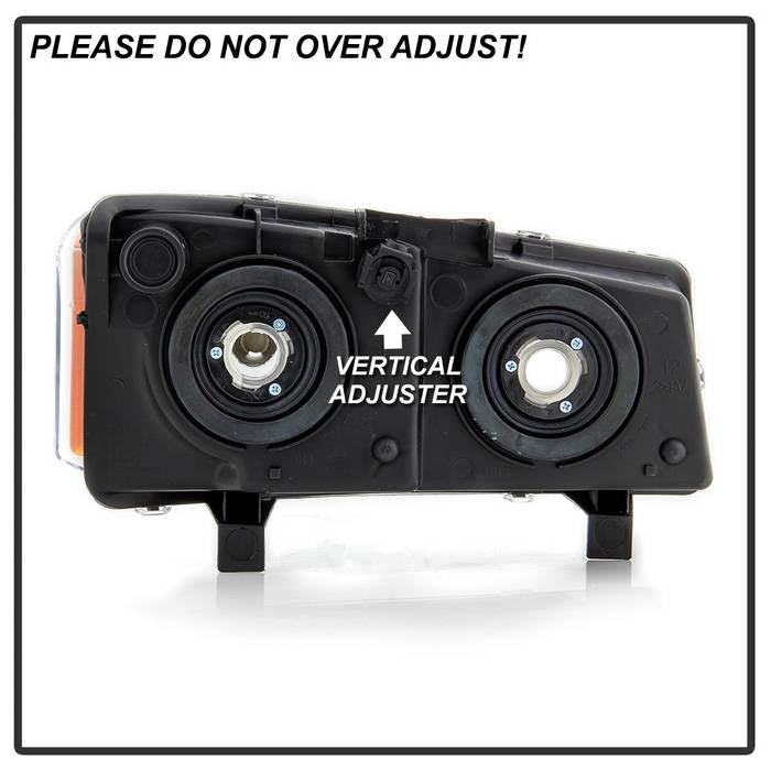 SPYDER xTune 03-06 Chevy Silverado 1500/2500/3500 Headlights LED Bmpr Lights Blk (HD-JH-CSIL03-LED-BK-SET) 9046384