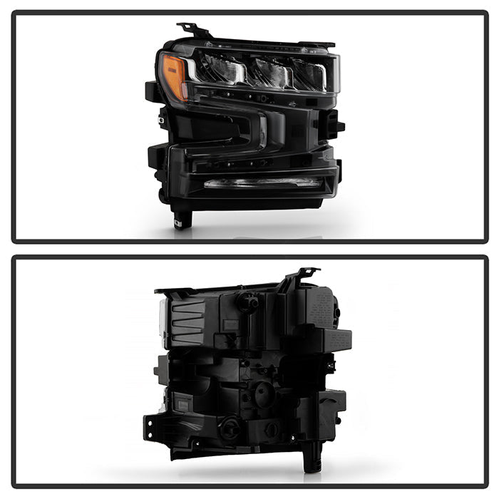SPYDER 19-21 Chevy Silverado 1500 Full LED DRL and High/Low Beam w/ Halogen Signal - OE Right 9952395