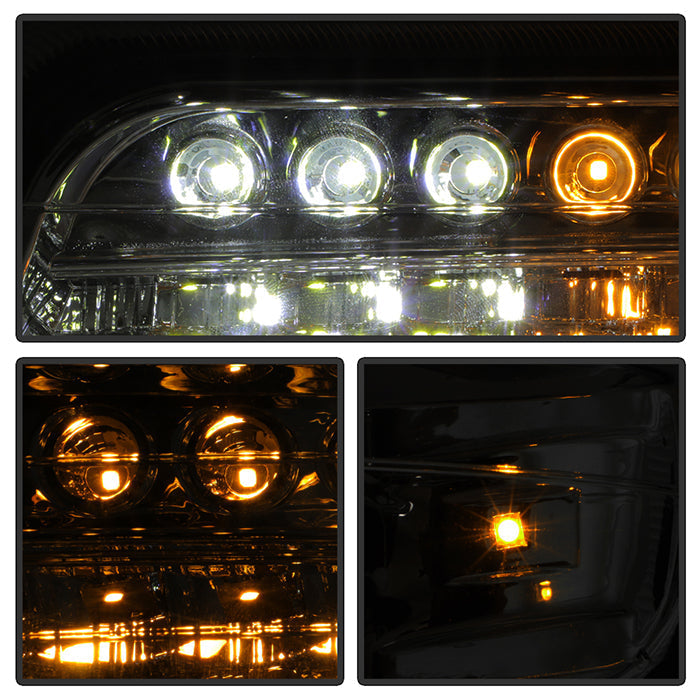 SPYDER Xtune Chevy TahOE 00-06 Headlights w/ LED Bumper Lights Amber Smoke HD-JH-CSIL99-LED-SET-SM 5069481