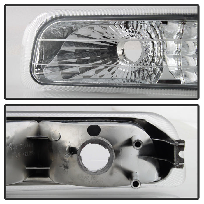 SPYDER Xtune Chevy TahOE 00-06 Amber Crystal Headlights w/ Bumper Lights Chrome HD-JH-CSIL99-SET-AM-C 5064226