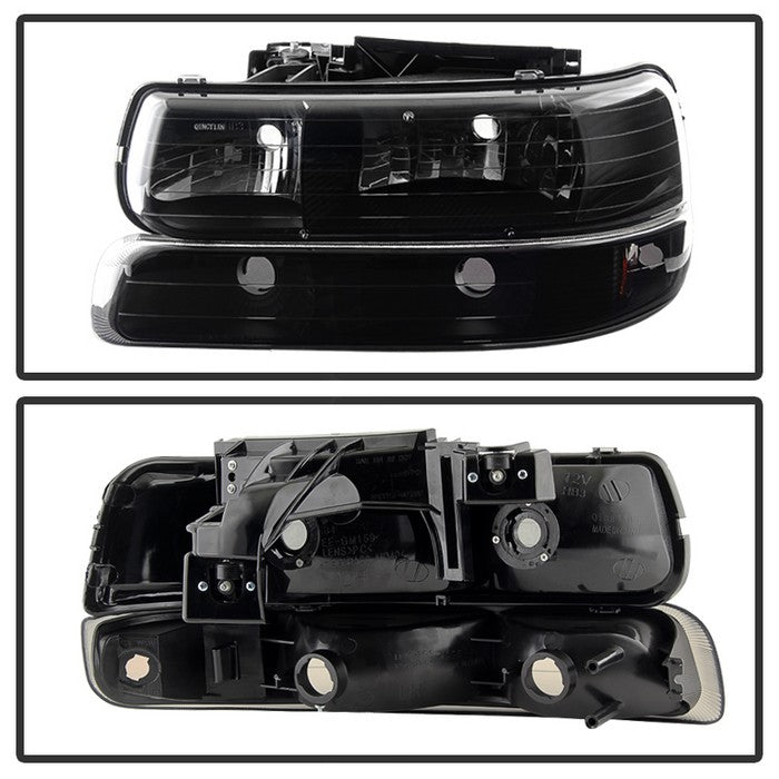 SPYDER Xtune Chevy TahOE 00-06 Amber Crystal Headlights w/ Bumper Lights Black Smoke HD-JH-CSIL99-SET-BSM 9030246