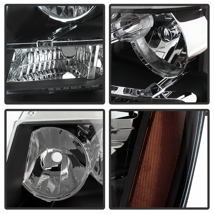 SPYDER Xtune Chevy Suburban 1500/2500 07-14 Crystal Headlights Black HD-JH-CSUB07-AM-BK 9022777