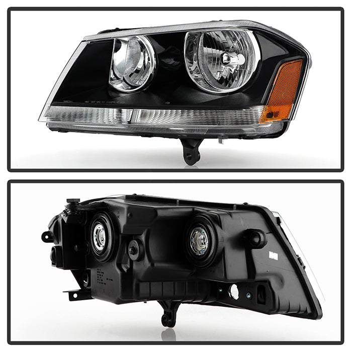 SPYDER Xtune Dodge Avenger 08-14 Crystal Headlights Black HD-JH-DA08-AM-BK 9025297