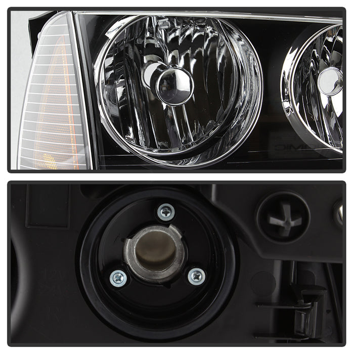 SPYDER xTune Dodge Charger 05-10 (Non-HID) OEM Style Headlights w/ Corner 4pcs - Black HD-JH-DCH05-SET-BK 9040160