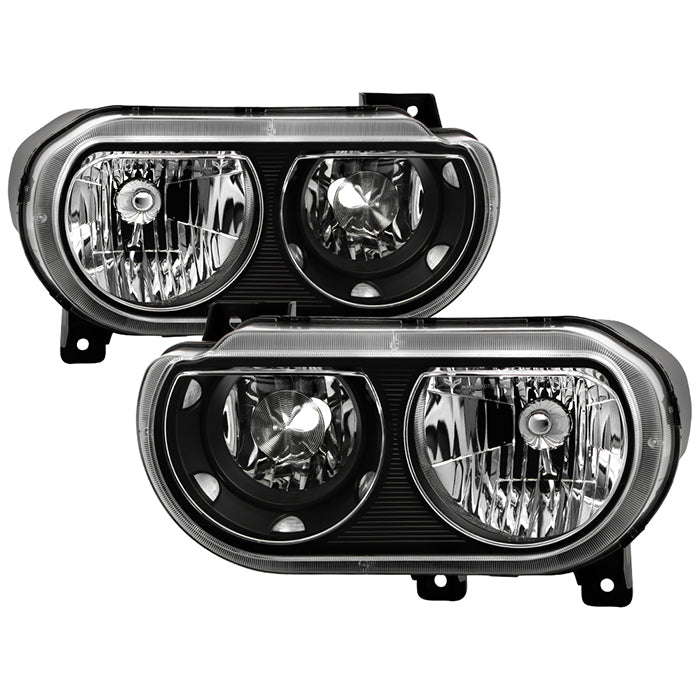 SPYDER Xtune Dodge Challenger 08-13 Halogen Only (Does Not Fit Hid Model) Headlights Black HD-JH-DCHAL08-BK 9026317