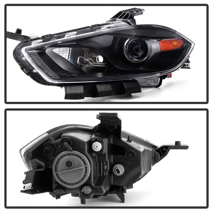 SPYDER xTune Dodge Dart 13-15 Driver Side Projector Headlight -OEM Left - Black HD-JH-DDART13-HID-OE-L 9035135