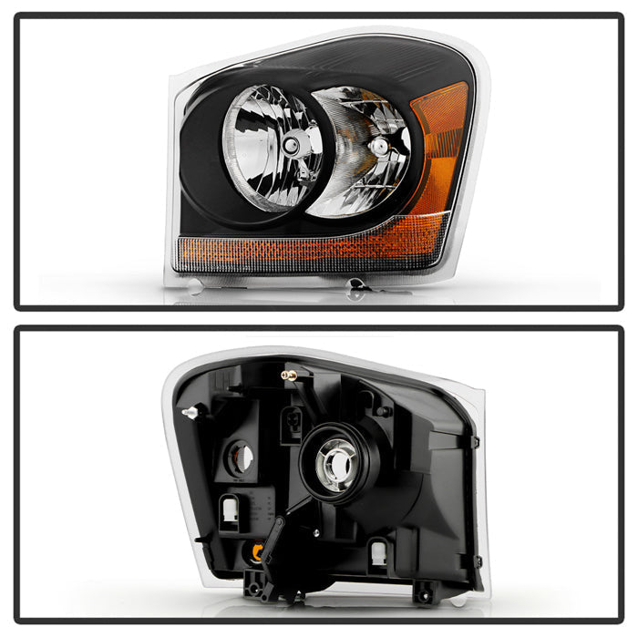 SPYDER Xtune Dodge Durango 04-05 OEM Headlamps Black HD-JH-DDU04-AM-BK 9027291